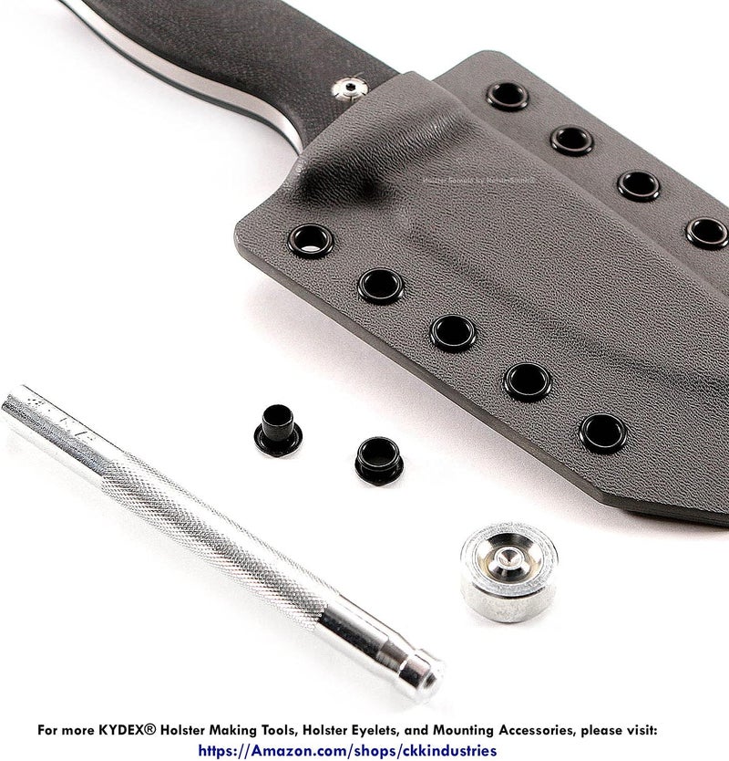 HolsterSmith Eyelet Hand Setter (#8 size) - (Fits 1/4 Inch Diameter Eyelets) - (Includes Base & Ram) - for DIY Kydex & Leather Holster Making, Upholstery, and Apparel Binding - Image 4